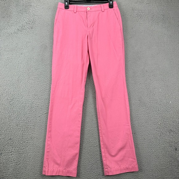 Vineyard Vines Other - Vineyard Vines Mens Khaki Pants 28X32 Pink Flat Front Straight Leg Pocket Cotton